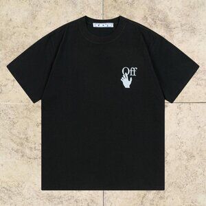 Off-White Men's Black T-Shirt Short Sleeve